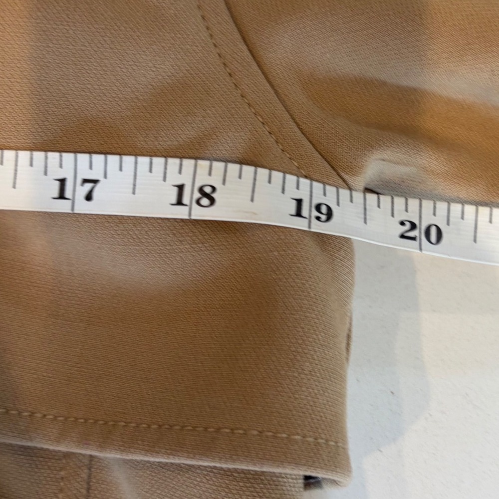 Abercrombie and Fitch Khaki Double Breasted Drapey Trench Coat XXS No belt EUC‎ - Picture 8 of 8